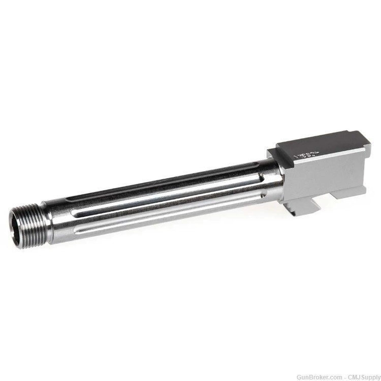 Glock 22 40s&w 5" Stainless Fluted Threaded Barrel-img-1