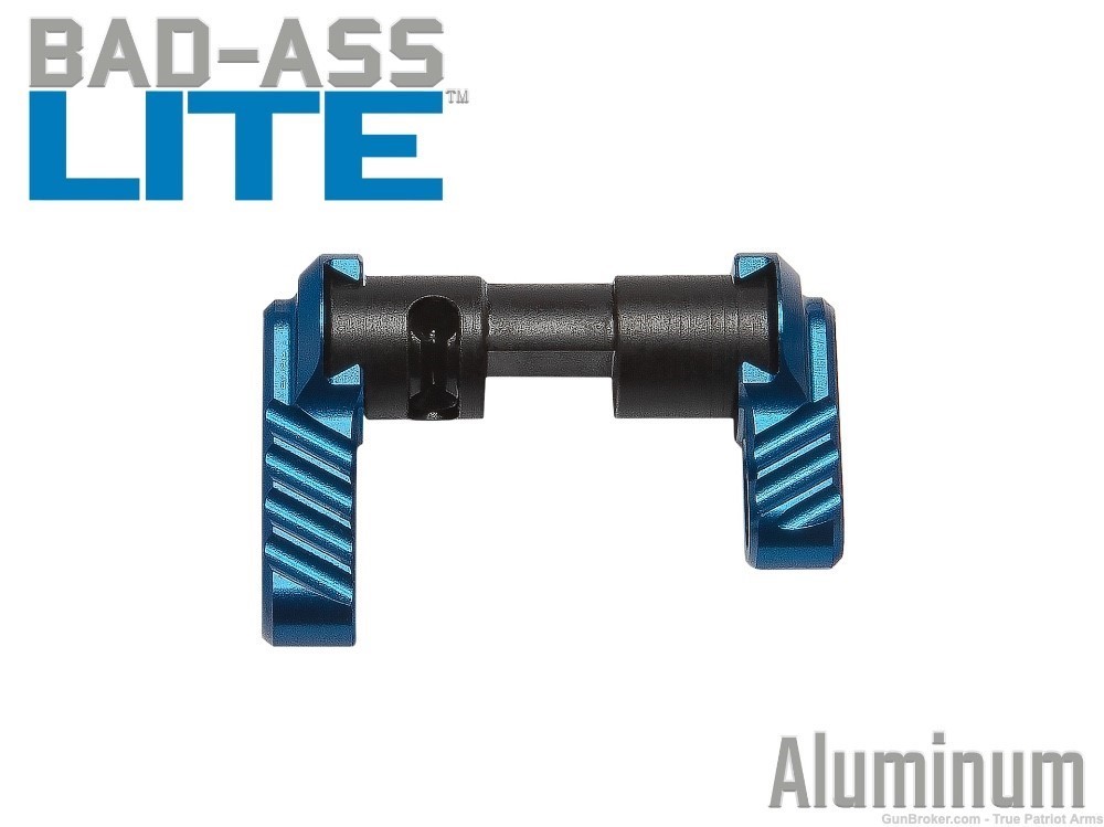 BAD-ASS-LITE Lightweight Ambidextrous 90/60 Safety Selector – Anodized Blue-img-1