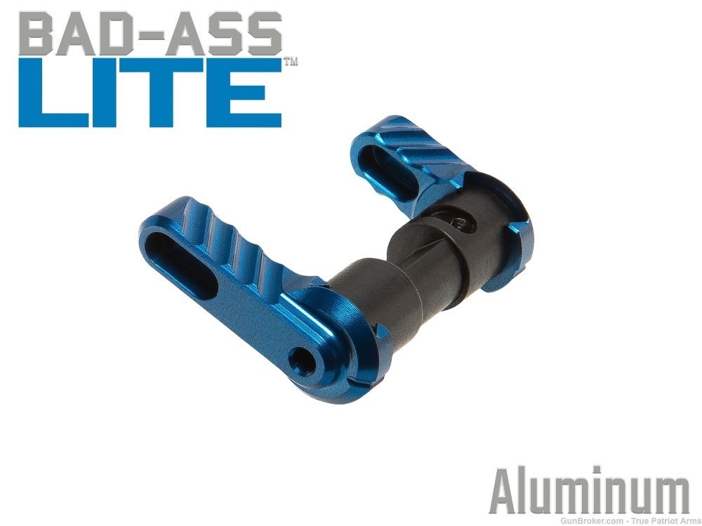 BAD-ASS-LITE Lightweight Ambidextrous 90/60 Safety Selector – Anodized Blue-img-0