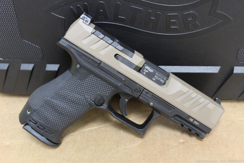 Walther PDP Compact 9mm Optic Ready Pistol with FDE Slide and 4 Inch Barrel-img-4
