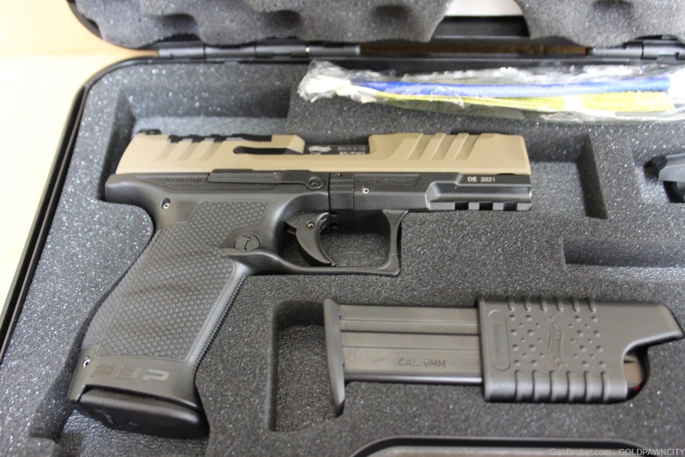Walther PDP Compact 9mm Optic Ready Pistol with FDE Slide and 4 Inch Barrel-img-1