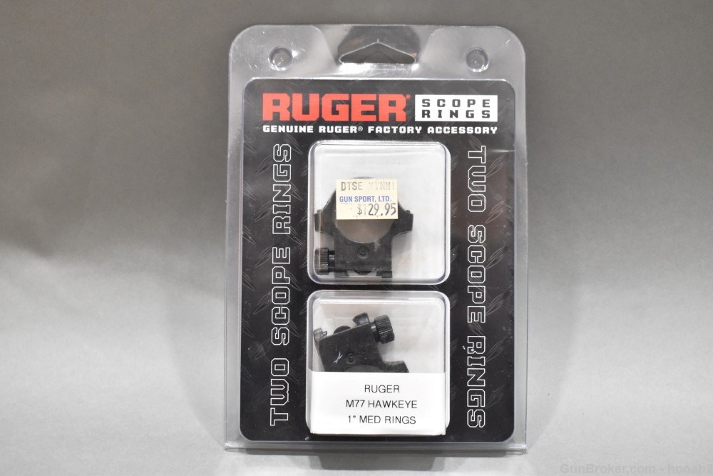 Ruger M77 1" Blued 4B/5B Medium High Scope Rings 90410 NOS-img-0
