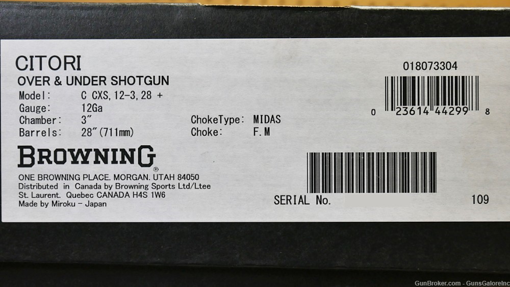 Browning Citori CXS 12ga 28" New in Box-img-8