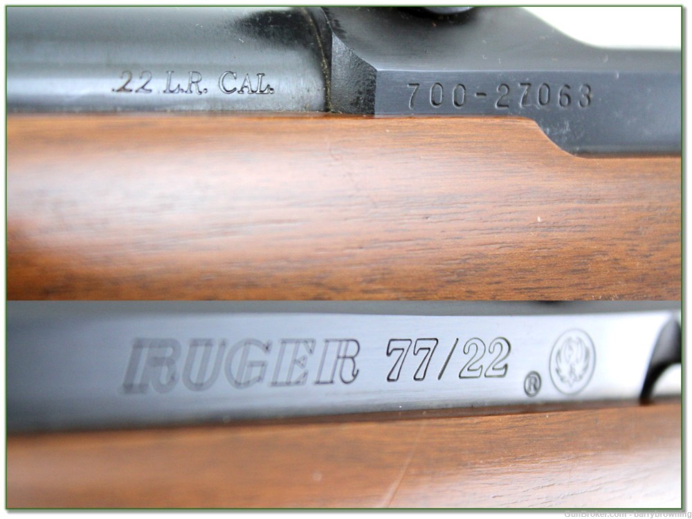 Ruger 77/22 22LR early 1985 made model hard buttplate gun-img-3