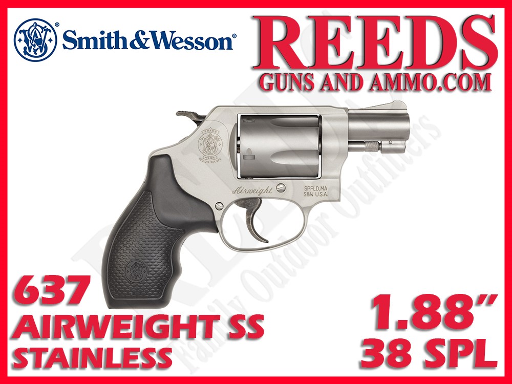 Smith & Wesson 637 Airweight Silver 38 Special 1.88in 5 Shot 163050-img-0