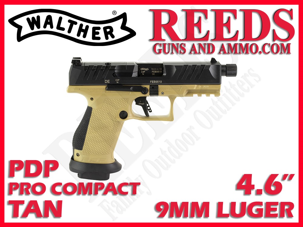 Walther PDP Pro SD Compact Two-Tone Tan 9mm 4.6in 3-18Rd Mags 2877520-img-0