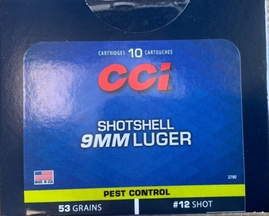 CCI 9MM SHOTSHELLS 1 BOX OF 10-img-0
