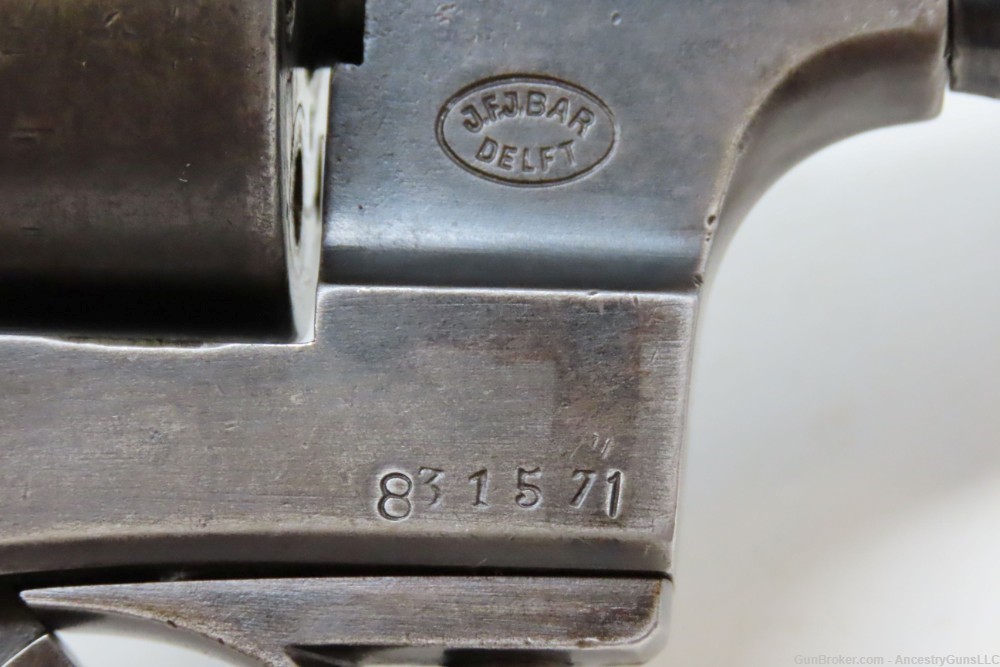 Dutch J.F.J. BAR Antique DELFT Model 1873 “Old Model” .22 RF DA Revolver   -img-5