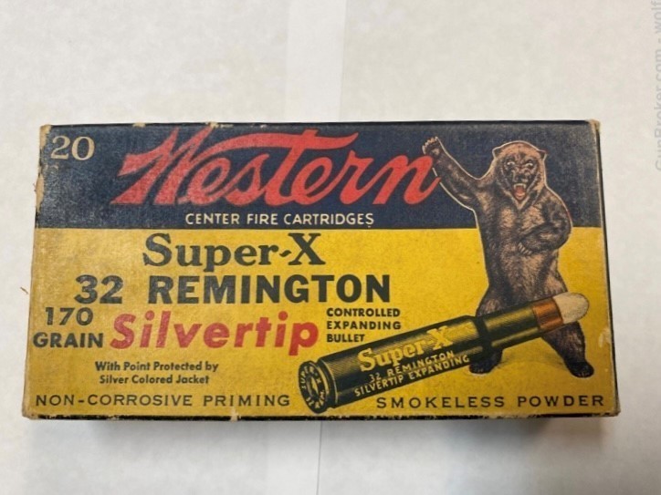  BEAR Box 32 Remington Autoloading  WESTERN Super X  170 gr Slivertip -img-1