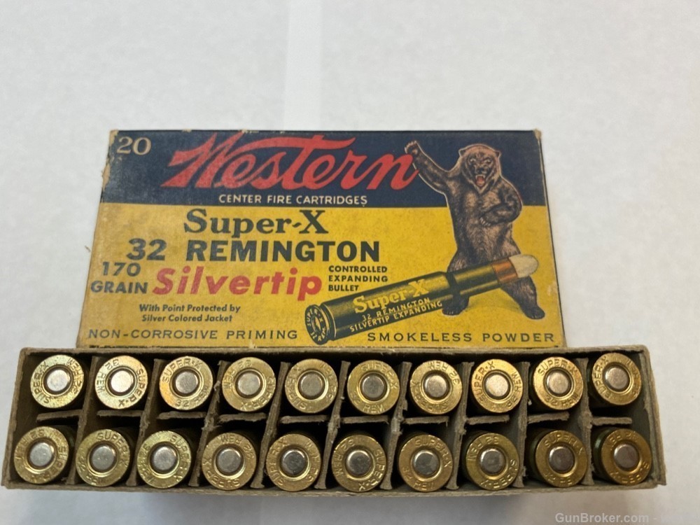  BEAR Box 32 Remington Autoloading  WESTERN Super X  170 gr Slivertip -img-0