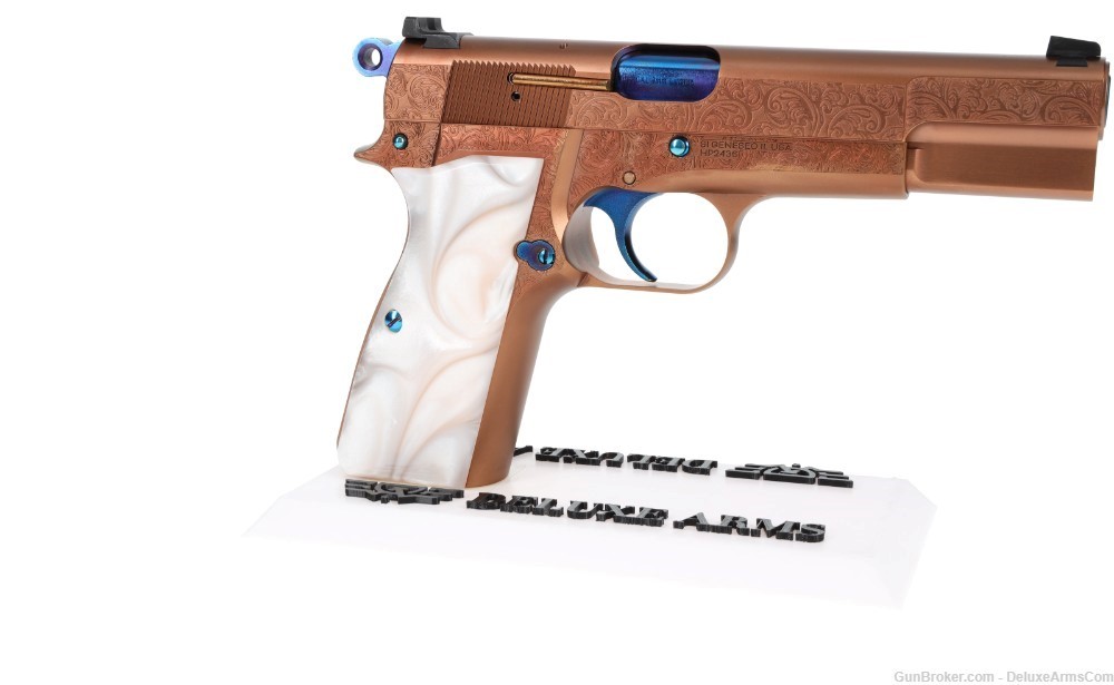 NEW! Springfield SA-35 Hi-Power Deluxe Custom Copper Cobalt PVD Chrome Mags-img-4