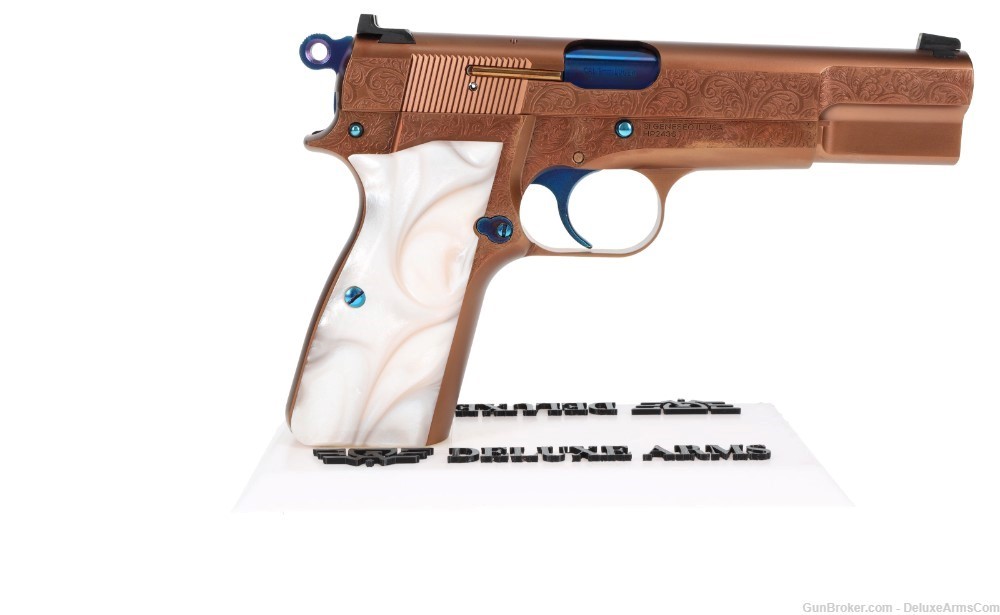 NEW! Springfield SA-35 Hi-Power Deluxe Custom Copper Cobalt PVD Chrome Mags-img-3