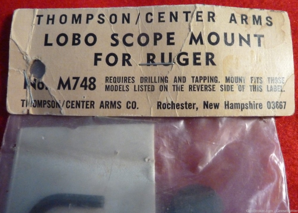 Lobo Scope Mount for Ruger by Thompson Center Arms MPN M748-img-1