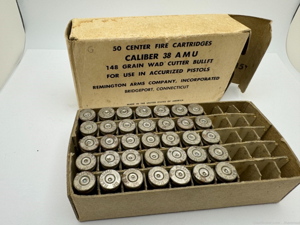Vintage 38 AMU Caliber Brass cartridge, fired reloading cases Remington 148-img-3