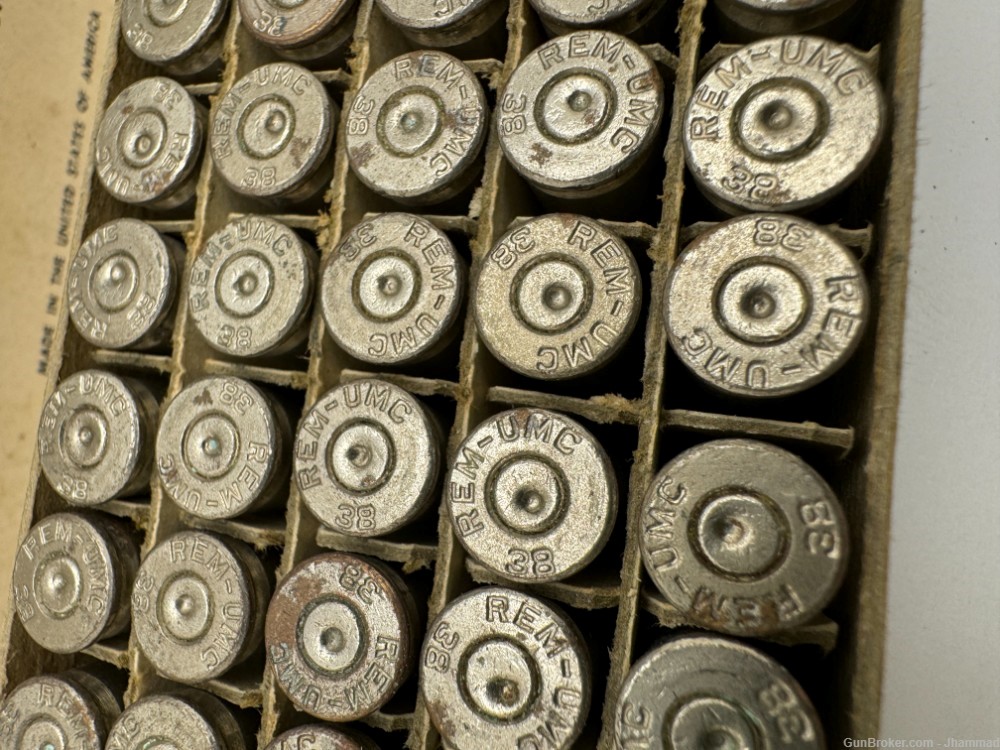 Vintage 38 AMU Caliber Brass cartridge, fired reloading cases Remington 148-img-1