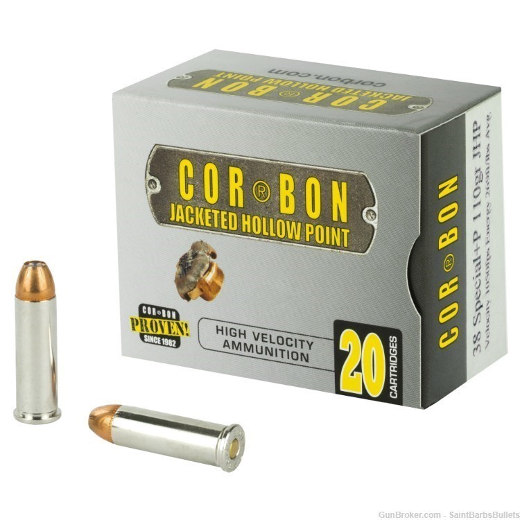 CorBon .38 Special +p 110 Grain Jacketed Hollow Point - 20 Rounds-img-0