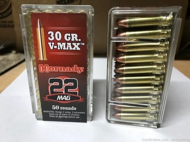 Hornady 83202 22 Mag 30gr V Max 500 Rounds Magnum-img-0