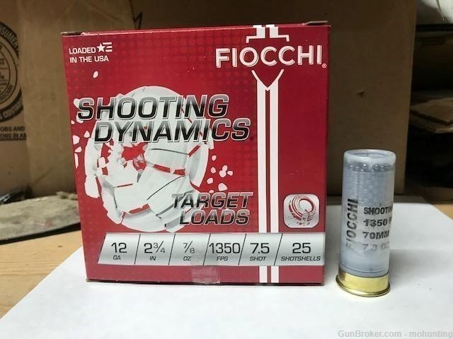 Fiocchi 12SD78H7 12ga 2 3/4 in. 7/8oz 7.5 shot 250 Rounds Target Load-img-0