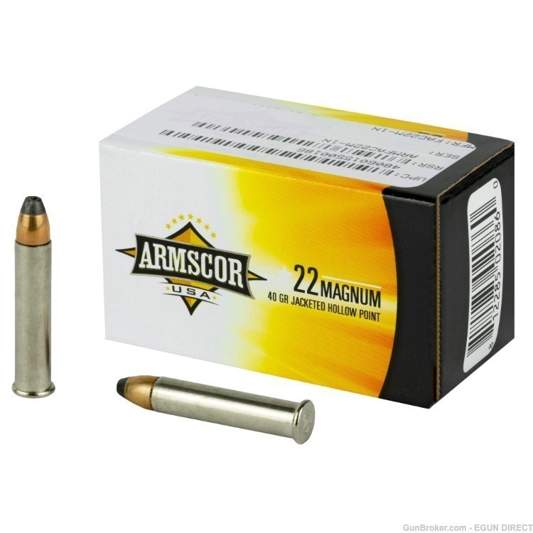 Armscor Ammo 22 WMR 40gr Jacketed Hollow Point - 50rd-img-0