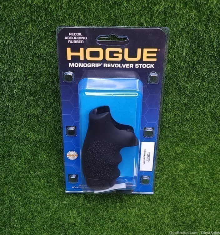 Hogue S&W J Frame Revolver Round Butt, Rubber Monogrip, Black - 60000-img-0