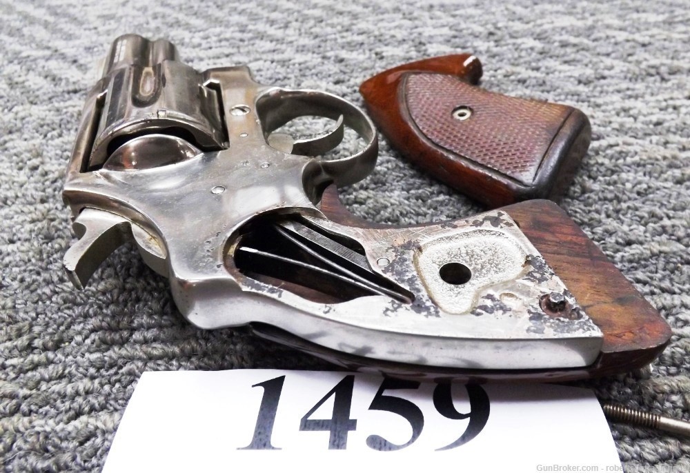 Colt .38 Detective Special 2” Nickel VG Wood Grips Snub 1974 CA C&R OK 2024-img-14
