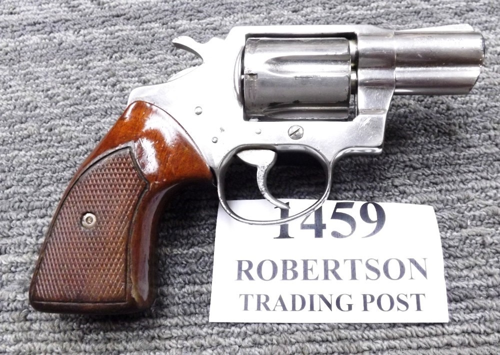 Colt .38 Detective Special 2” Nickel VG Wood Grips Snub 1974 CA C&R OK 2024-img-16