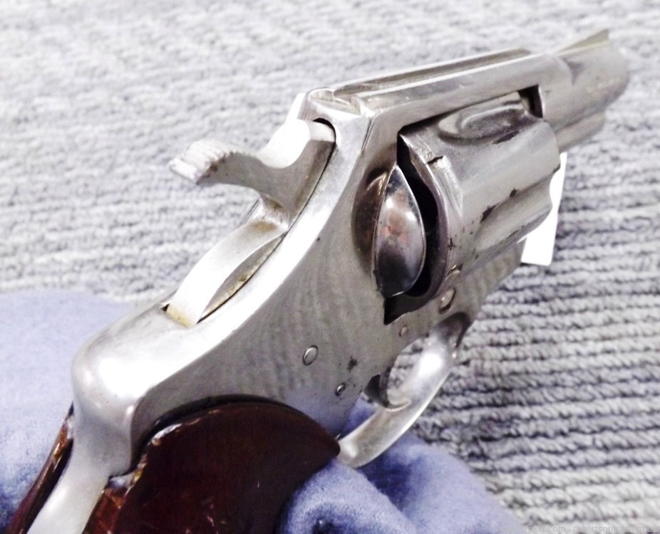 Colt .38 Detective Special 2” Nickel VG Wood Grips Snub 1974 CA C&R OK 2024-img-2