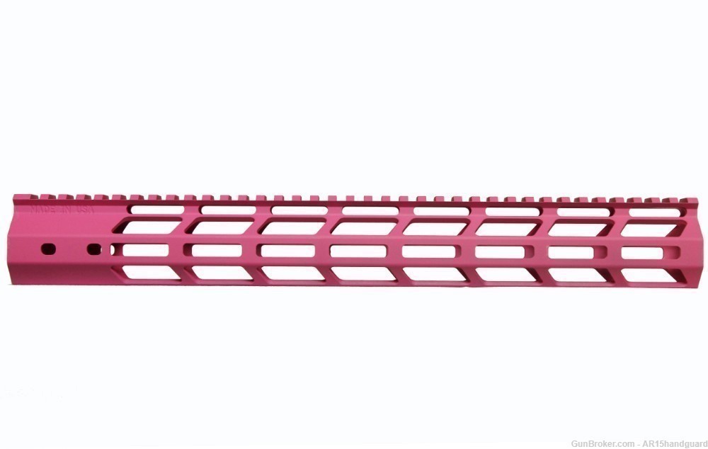 AR15 Stripped upper | Cerakote Pink | 15" MLOK Handguard Combo (MADE IN USA-img-1