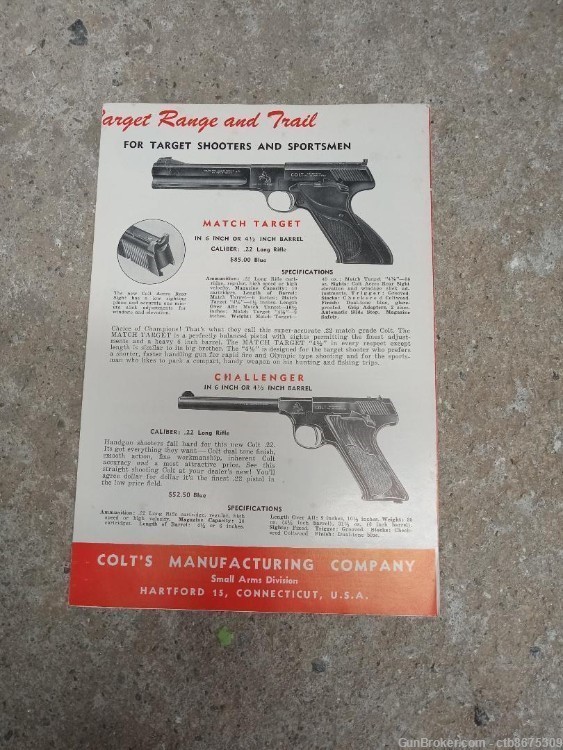 Colt Revolvers and Automatic Pistols Brochure March 1954 -img-1
