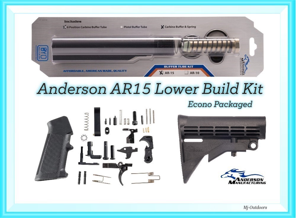Anderson Ar15 Mil-Spec Lower Build Kit, LPK - Buffer Kit - Stock -img-0