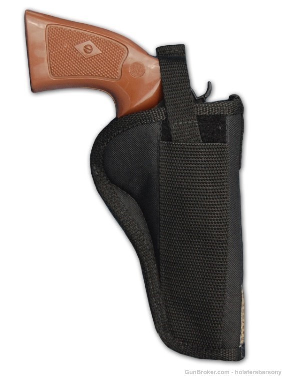 Barsony Desert Sand Belt Loop Holster for 4" Revolvers Size 6 Right-img-0