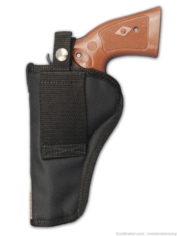 Barsony Desert Sand Belt Loop Holster for 4" Revolvers Size 6 Right-img-3