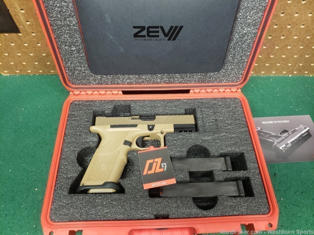 Brand New ZEV Technologies OZ-9 Elite 9mm X Grip Compact FDE 17rd-img-3