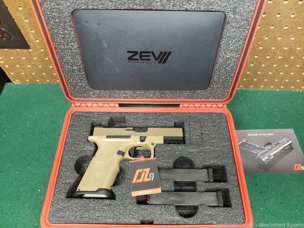 Brand New ZEV Technologies OZ-9 Elite 9mm X Grip Compact FDE 17rd-img-4