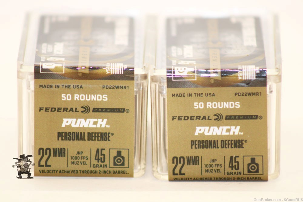 Federal Premium Personal Protection 22 WMR High Velocity "PUNCH" HP 100 Rds-img-3