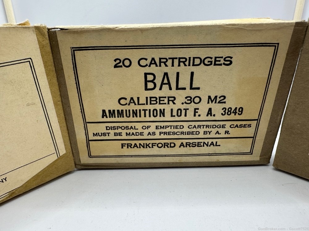 3 sealed  boxes of military 30-06 ammunition St. Louis Frankford Remington-img-2