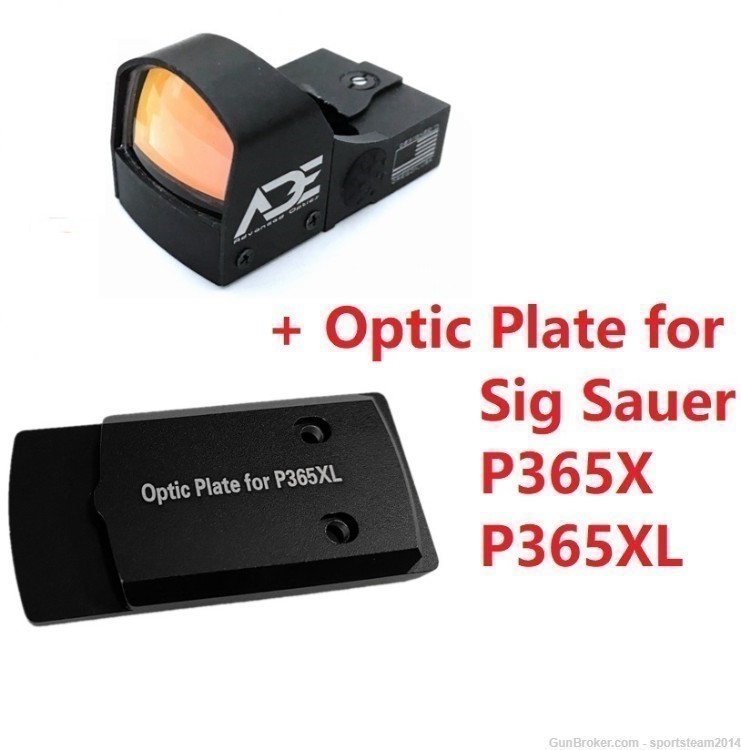 ADE RD3-009 Red Dot Sight+Optic Mounting Plate for Sig Sauer P365XL/P365X -img-0