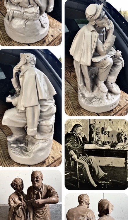 Civil War Rogers Group Statues 33 Pieces;3 Pedestals;4 Council’s;7Shot;RARE-img-5