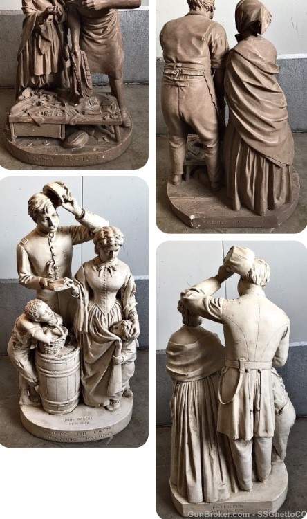 Civil War Rogers Group Statues 33 Pieces;3 Pedestals;4 Council’s;7Shot;RARE-img-4