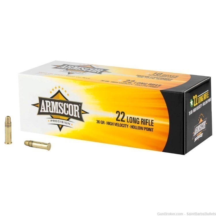 Armscor High Velocity .22 LR 36gr Plated Hollow Point - 50 Rounds-img-0