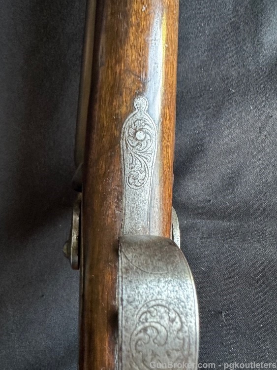 Carved and Engraved CONTINENTAL SIDE BY SIDE PERCUSSION SHOTGUN 12ga -img-34