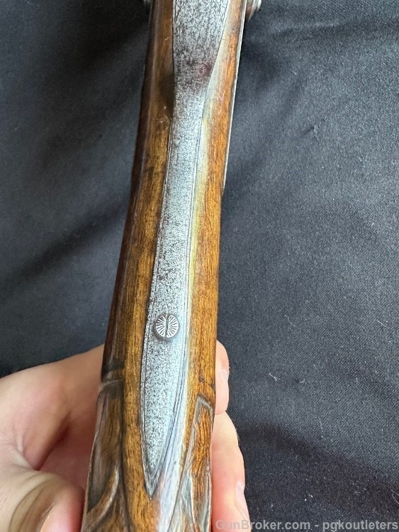 Carved and Engraved CONTINENTAL SIDE BY SIDE PERCUSSION SHOTGUN 12ga -img-32