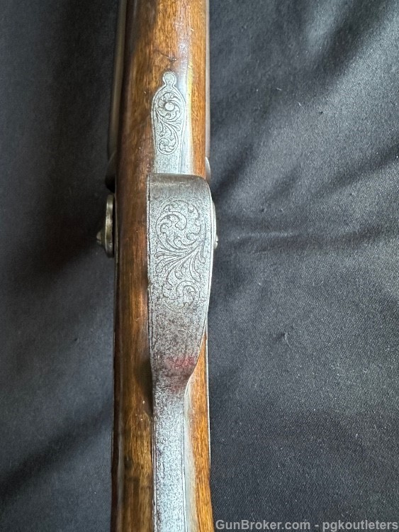 Carved and Engraved CONTINENTAL SIDE BY SIDE PERCUSSION SHOTGUN 12ga -img-33