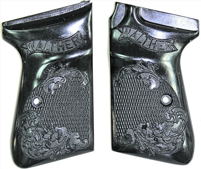 Walther PPK/S Auto Grips, Checkered W/ Floral-img-0