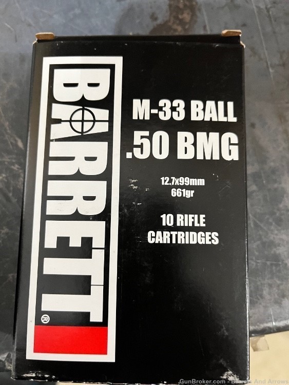 Barrett 50 BMG M33 Ball 660 gr 10 rnds  -img-0