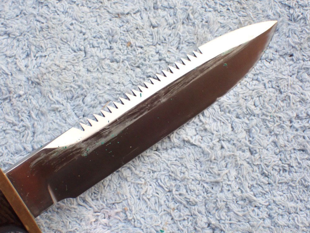 VIETNAM RANDALL MODEL 14 STAINLESS SAWBACK FIGHTING KNIFE w/ JOHNSON SHEATH-img-35