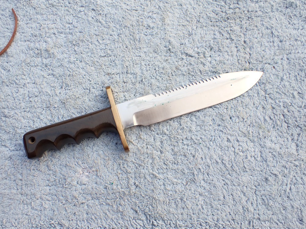 VIETNAM RANDALL MODEL 14 STAINLESS SAWBACK FIGHTING KNIFE w/ JOHNSON SHEATH-img-9