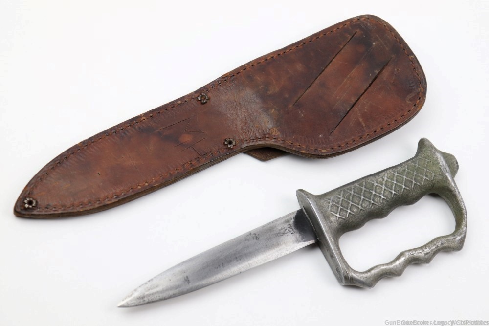 WWII NEW ZEALAND KNUCKLE TRENCH KNIFE AKE REGD WW2 AUSTRALIAN KNUCKLE KNIFE-img-1