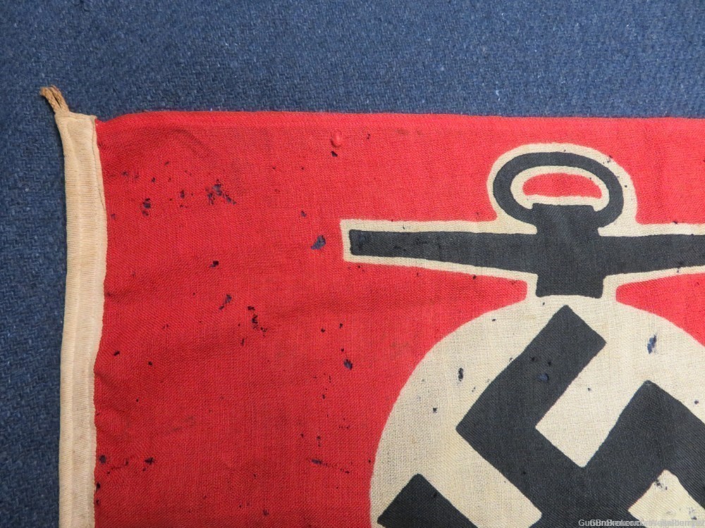 GERMAN WWII WATER SPORTS VESSEL FLAG WITH ROPE (PRE-1945)-img-1