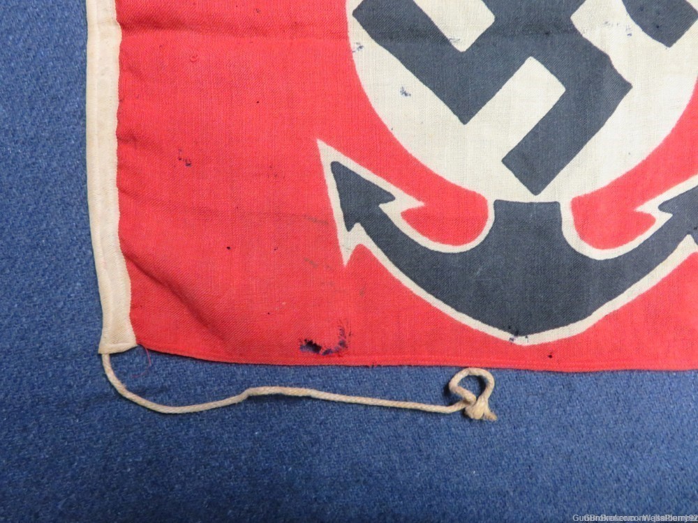 GERMAN WWII WATER SPORTS VESSEL FLAG WITH ROPE (PRE-1945)-img-2